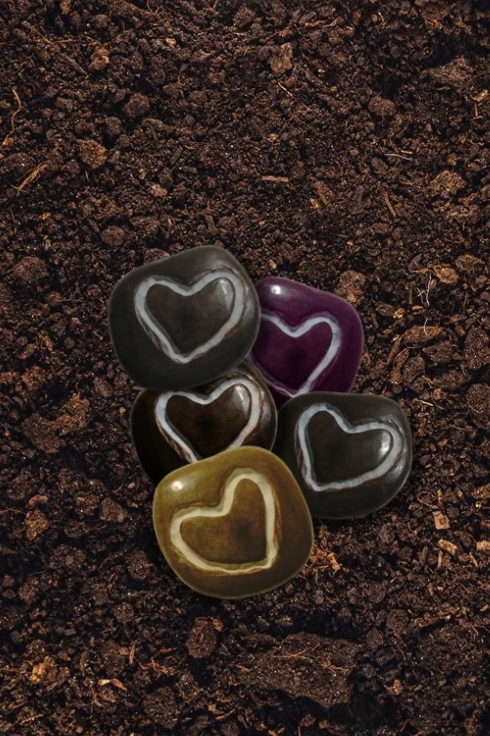 5 Unique Carved Garden Stones
