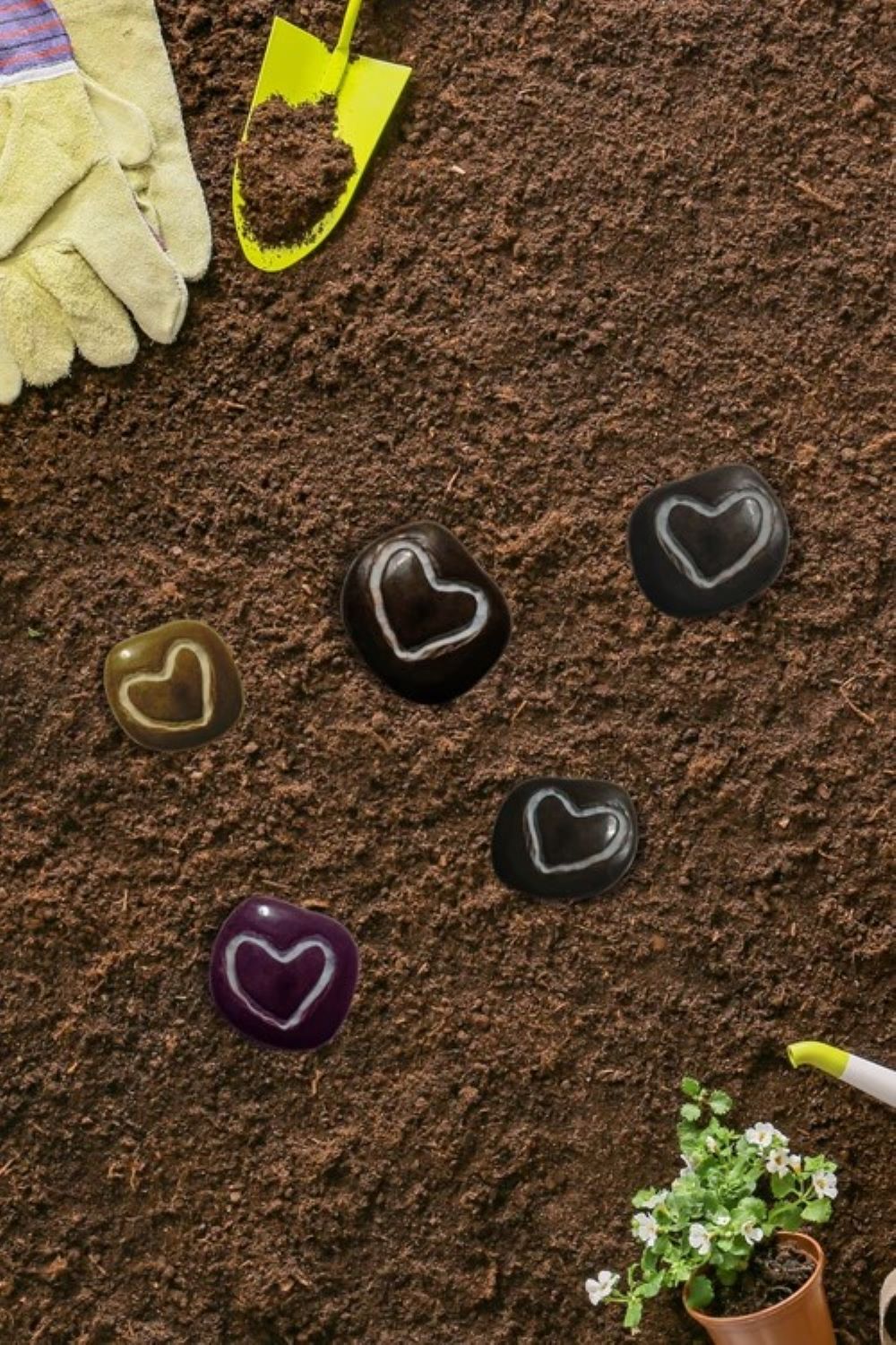 5 Unique Carved Garden Stones
