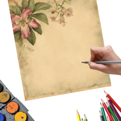 Decorative Craft Paper, Scrapbooking ,Vintage/Retro/Antique Design, 8.5 x 11, Unique Assortment