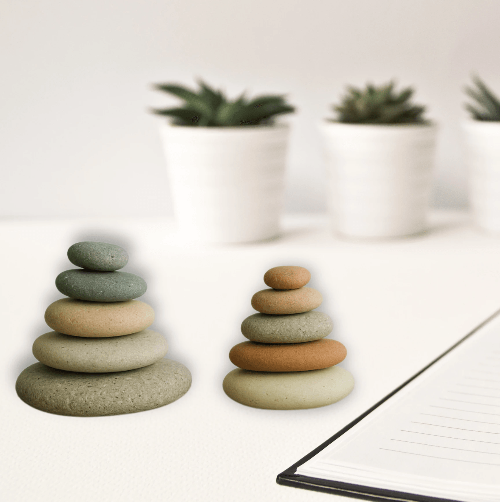 Zen Stacking Stones for Desk/Office, Rock Cairn, Small Shelf Décor, Zen Garden