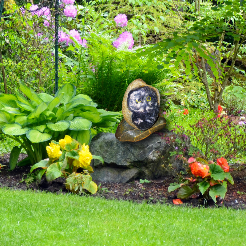 Balancing Owl Garden Rock
