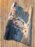 Lake Superior Driftwood Mosaic Wall Art – Stones, Beach Glass, Shells & Hidden Treasures – One of a Kind