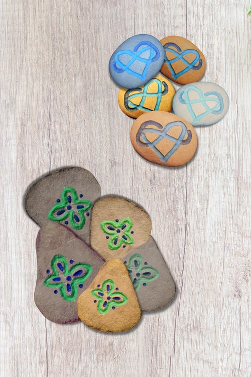 5 Unique Carved Garden Stones
