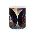 Cosmic Whale Ceramic Mug — Surreal Galaxy Ocean Art (11oz & 15oz)