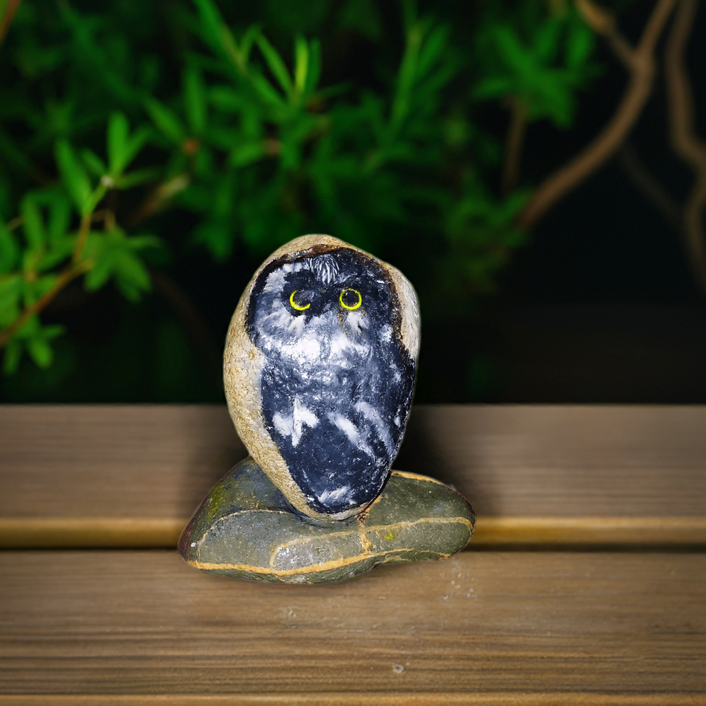 Balancing Owl Garden Rock