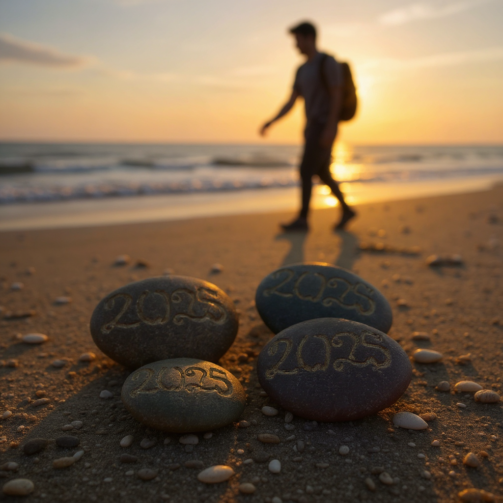5 Unique Carved Garden Stones