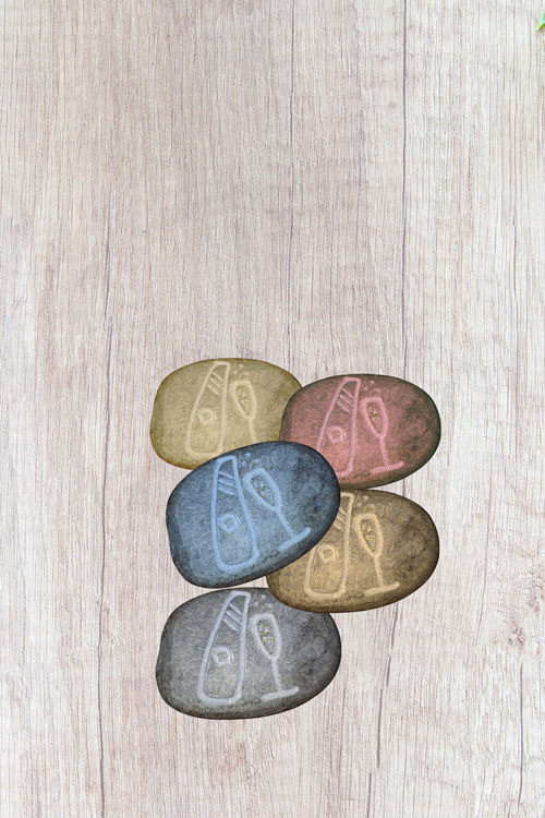 5 Unique Carved Garden Stones