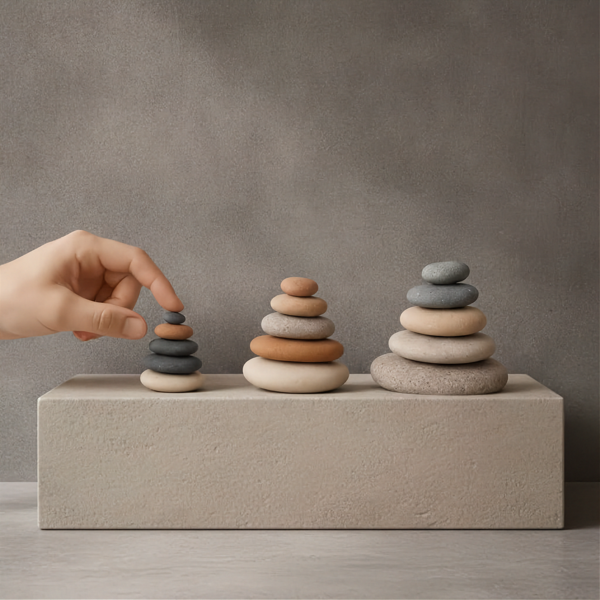 Zen Stacking Stones for Desk/Office, Guest Wait Activity, Small Shelf Décor
