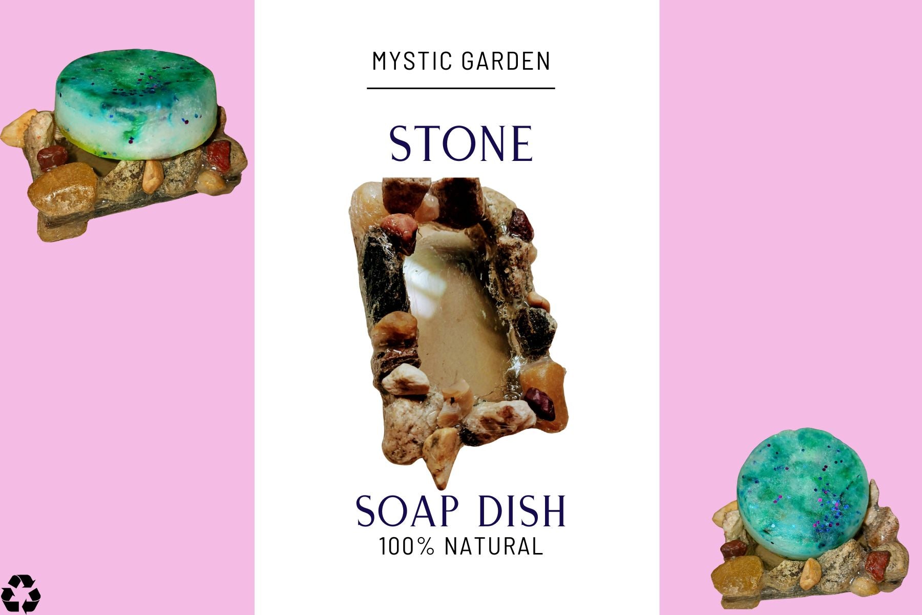 Hand-Crafted Stone Soap Dish